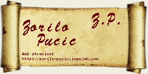 Zorilo Pučić vizit kartica